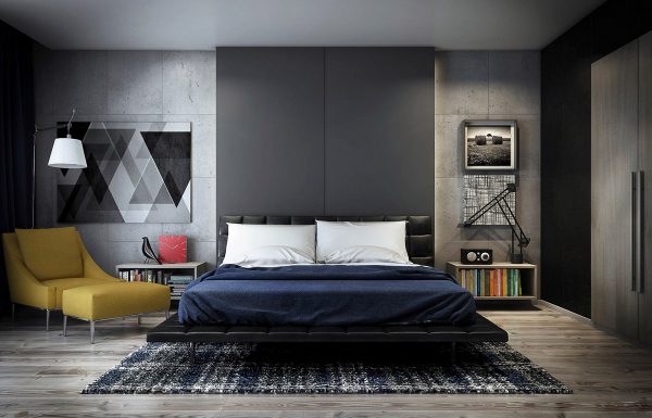 Thiết kế phòng ngủ hợp phong thủy với tông màu tối